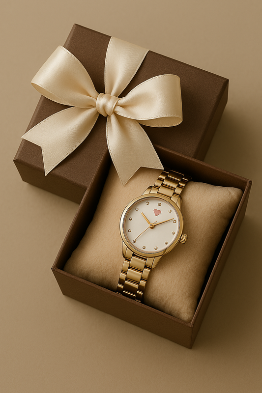 "Timeless Heart – Luxe Wristwatch for Her" A Beautiful Watch Gift Box